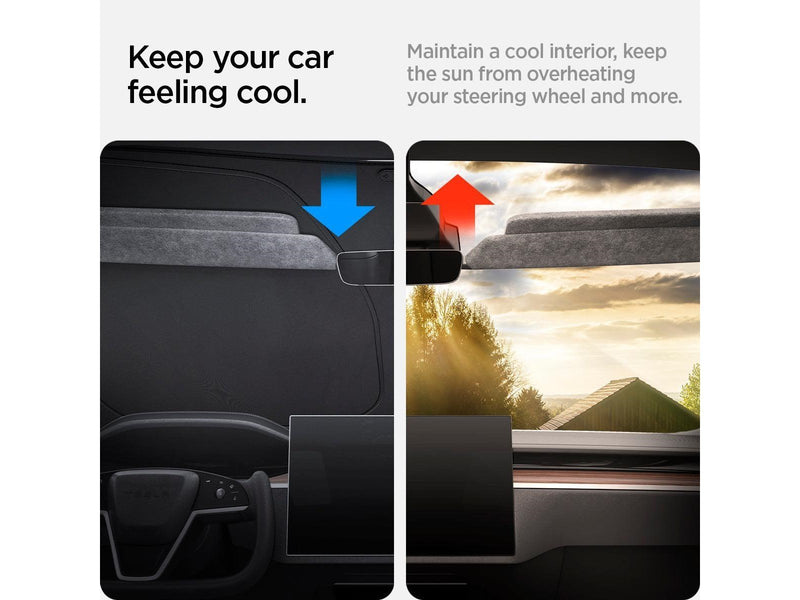 Spigen Tesla Car Front Windshield Sunshade black - Tesla Model X