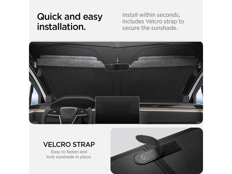 Spigen Tesla Car Front Windshield Sunshade black - Tesla Model X