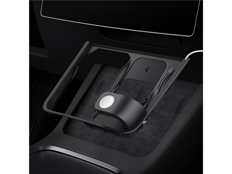 Spigen Tesla 3 in 1 Wireless Charging Hub Mount black - Tesla Model Y/3