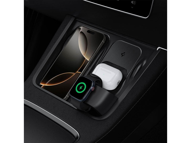 Spigen Tesla 3 in 1 Wireless Charging Hub Mount black - Tesla Model Y/3