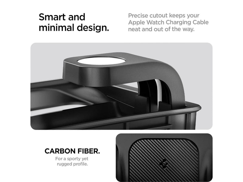Spigen Tesla 3 in 1 Wireless Charging Hub Mount black - Tesla Model Y/3
