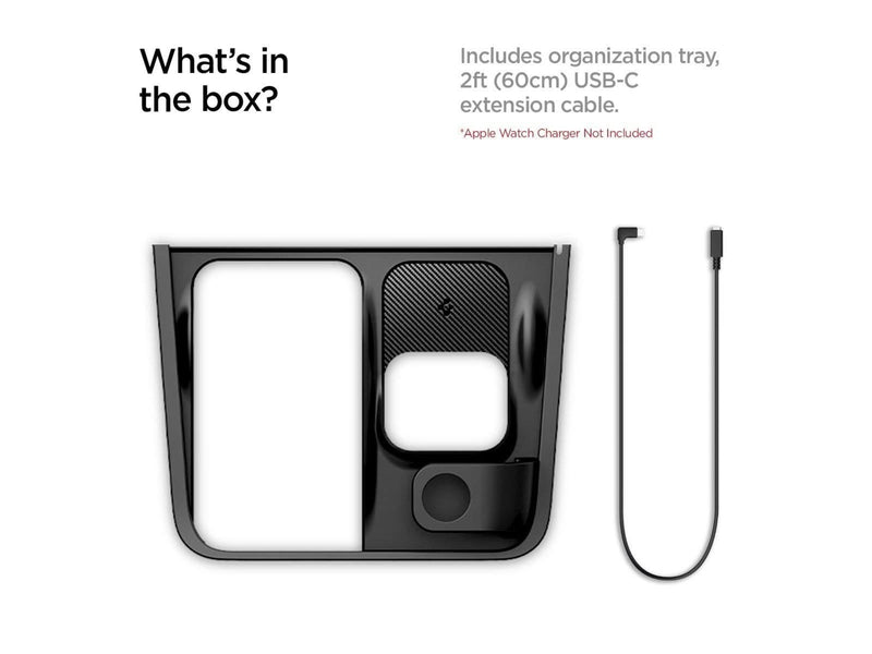 Spigen Tesla 3 in 1 Wireless Charging Hub Mount black - Tesla Model Y/3