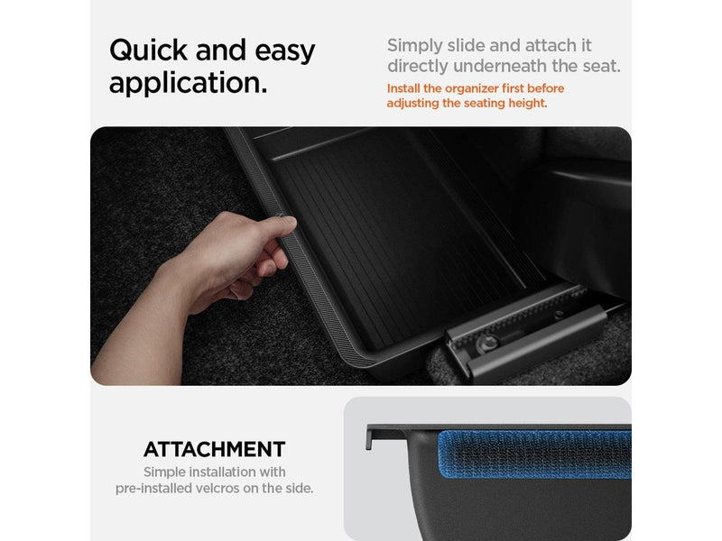 Spigen Tesla Underseat Storage Box black - Tesla Model Y