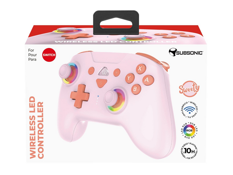 Subsonic LED - Sweetie Pink - Wireless Controller - Nintendo Switch