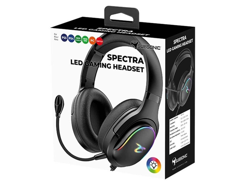 Subsonic Spectra LED Gaming - Black - Wired Headset