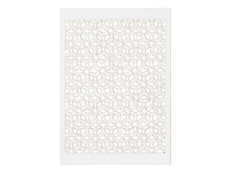 Creativ Company - Patterned Cardboard Flower White 10 pcs.