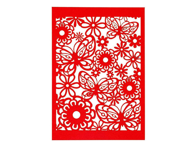 Creativ Company - Patterned cardboard Red 10 pcs.