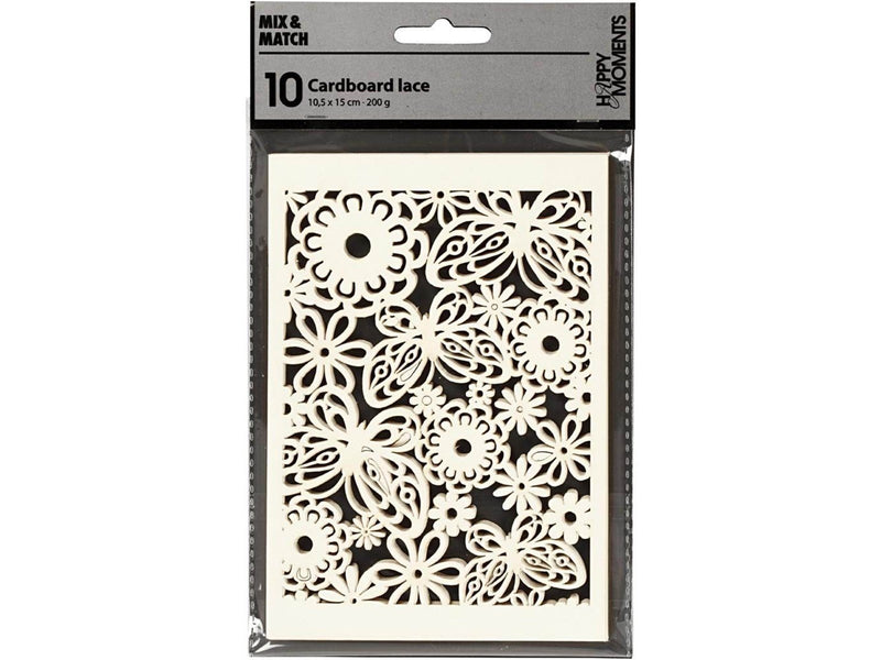 Creativ Company - Patterned cardboard Off-white 10 pcs.