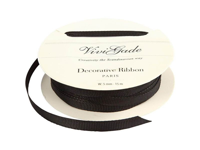 Creativ Company - Decoration Ribbon Black 15m