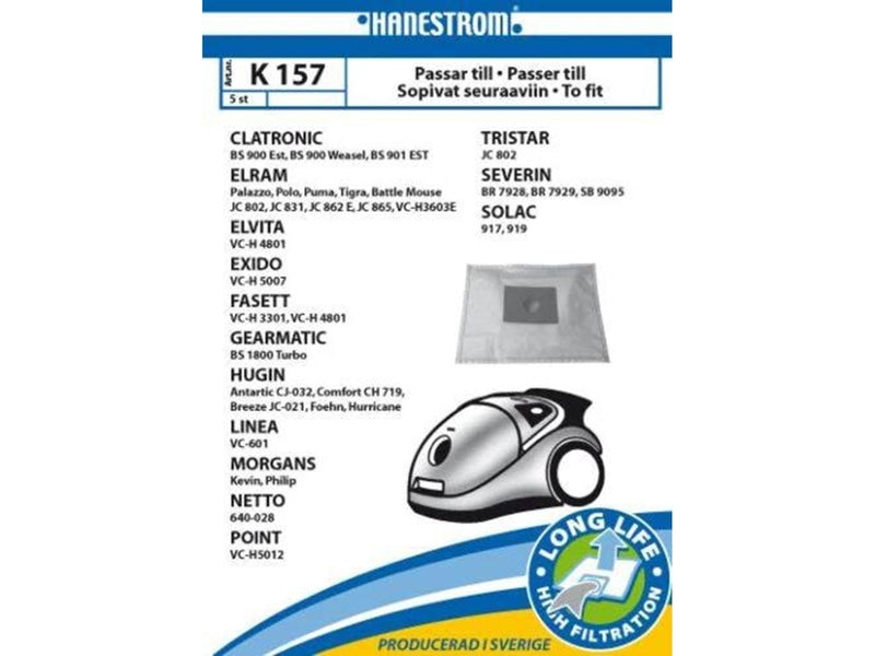 hanestroem Vacuum Cleaner Bags K157 - 5 pic