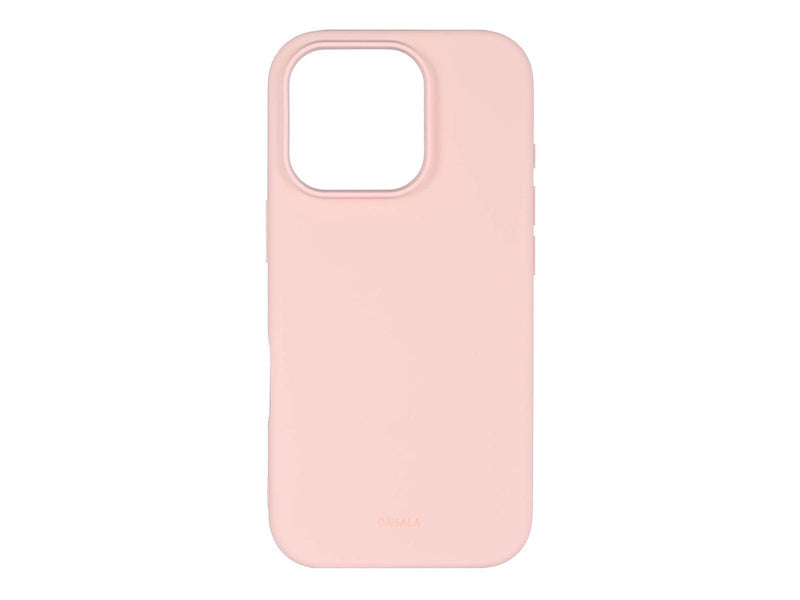 ONSALA Phone Case with Silicone Feel Chalk Pink - iPhone 16 Pro