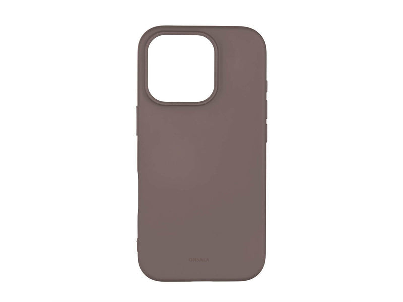 ONSALA Phone Case with Silicone Feel Chocolate - iPhone 16 Pro