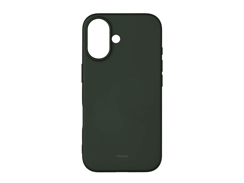 ONSALA Phone Case with Silicone Feel Olive Green - iPhone 16