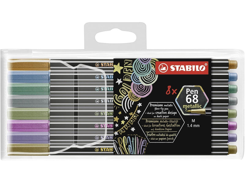 STABILO Pen 68 Metallic - Felt-tip pen - Set of 8 pieces