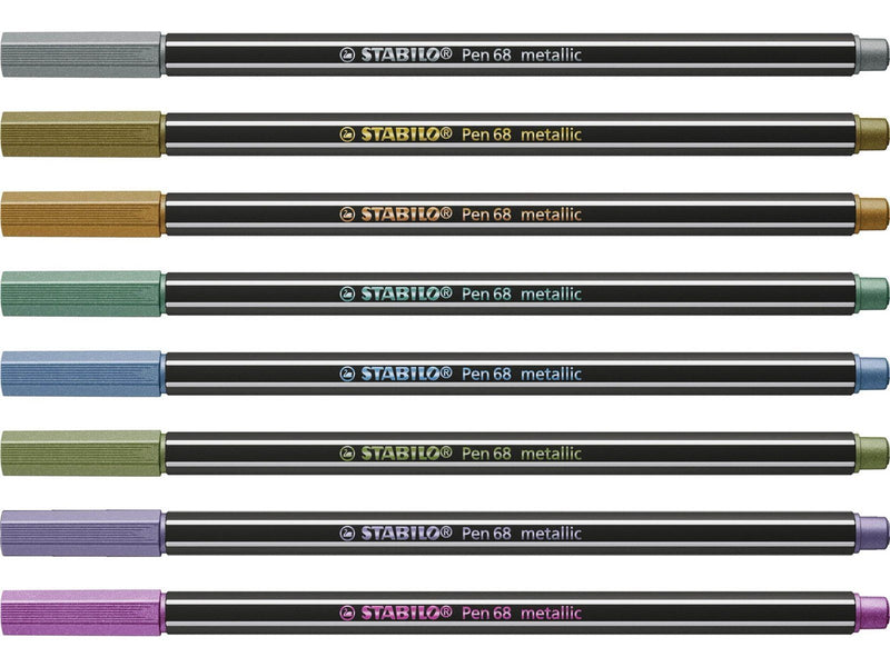 STABILO Pen 68 Metallic - Felt-tip pen - Set of 8 pieces