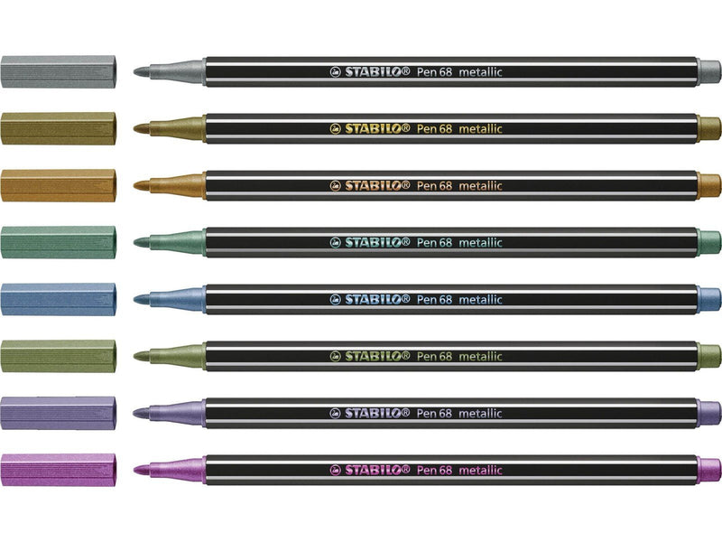 STABILO Pen 68 Metallic - Felt-tip pen - Set of 8 pieces