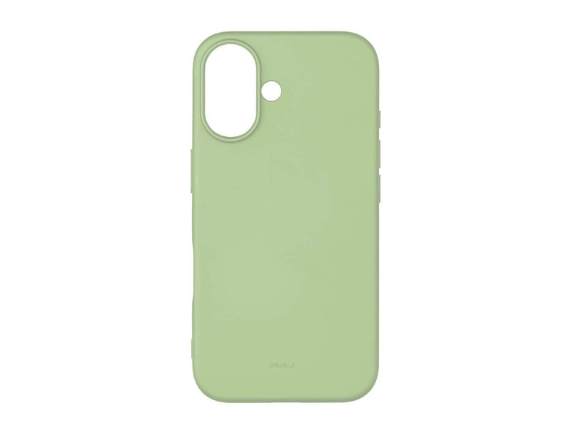 ONSALA Phone Case with Silicone Feel Lime - iPhone 16