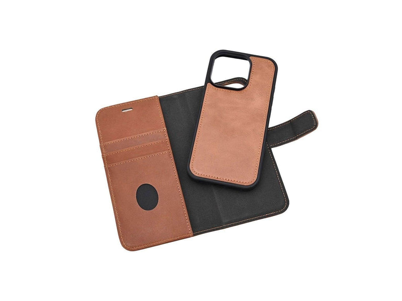 Radicover Wallet Case Radiation Protection 2in1 Brown - iPhone 16 Pro