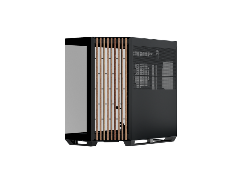APNX V1 Black/Wood - Gehäuse - Miditower - Schwarz