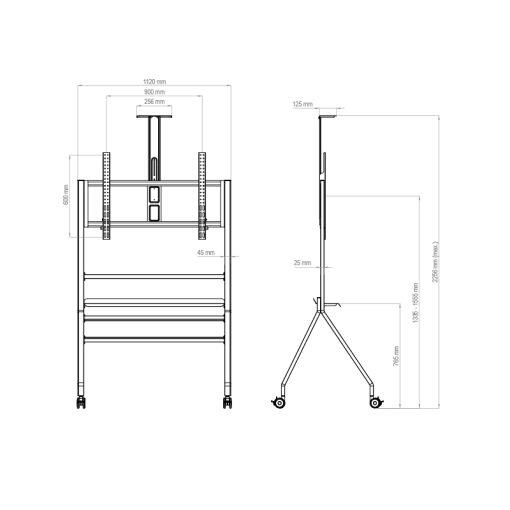 Hagor Flip Stand Scandio White 75' - 85' Standsystem mobil