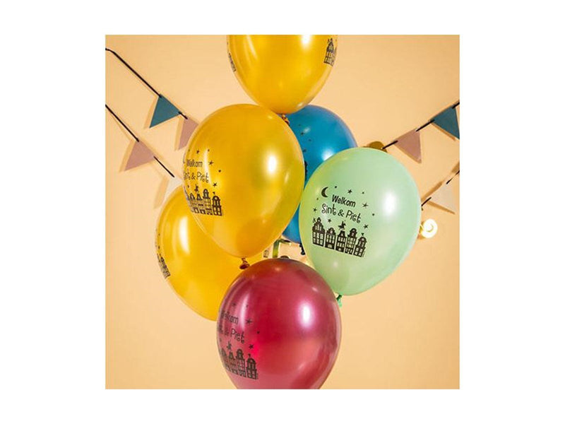 Folat BV - Balloons Welcome Santa & Black Pete 6 pcs.