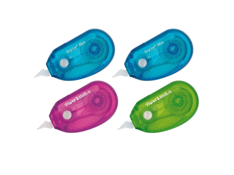 Paper Mate DryLine i-Mini Correction Tape | Assorted Colours | 4 Count