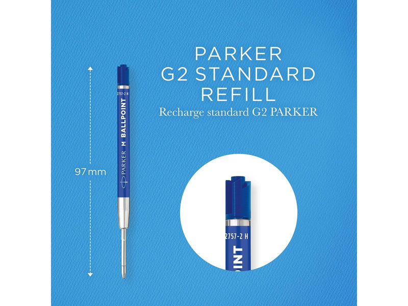 Parker Ballpoint Pen Refills | Medium Point | Blue QUINKflow Ink | 20 Count