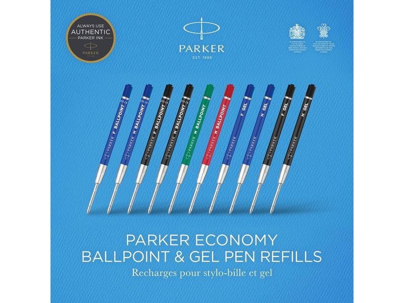 Parker Ballpoint Pen Refills | Medium Point | Blue QUINKflow Ink | 20 Count
