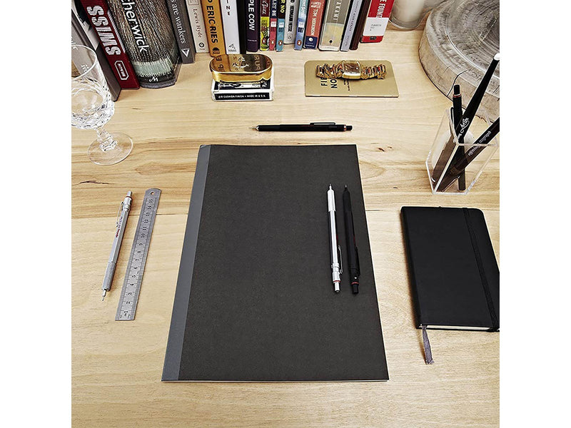 Rotring 500 Mechanical Pencil | 0.5 mm HB Lead | Black hexagonal plastic barrel and non-slip textured metal grip