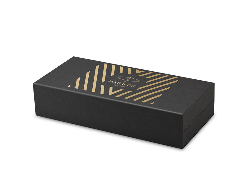 Parker Ingenuity  Pioneers Collection Ballpoint Pen | Grey Lacquer with Gold Cap & Trims | Medium Point | Black Ink  | Gift Box