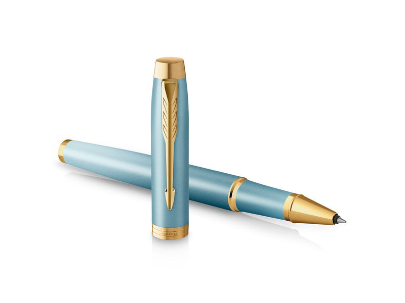 Parker IM Writing Rituals Rollerball Pen | Turquoise Green Finish with Gradient | Gold Trims | Fine Point | Black Ink | Gift Box
