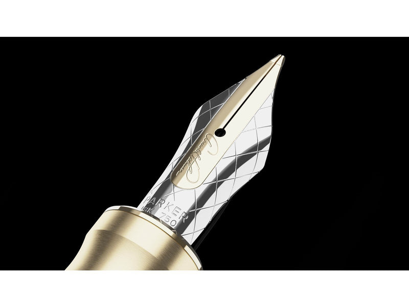 Parker | Arnold Palmer Signature Edition Fountain Pen Red Lacquer with Gold Cap & Trims Medium Solid Gold Nib Black Ink and Conv