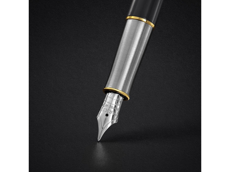 Parker Sonnet Intrerpid Journeys Collection Fountain Pen Ancient China Edition Grey Lacquer with Solid Silver Cap & Gold Trims F