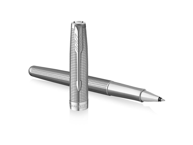 Parker Sonnet Ciselé Special Edition Rollerball Palladium Finish Cap .Barrel and Trims  Fine Black Ink