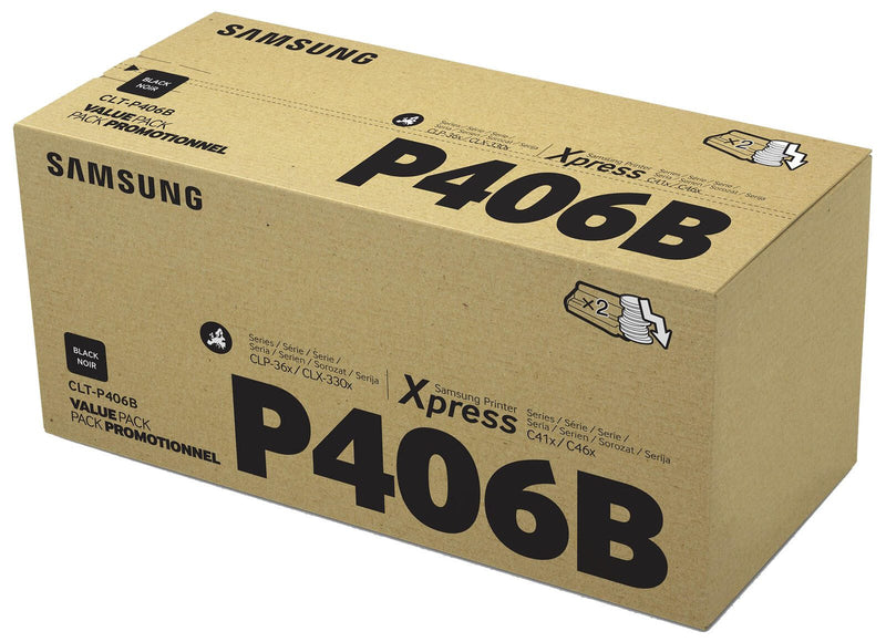 HP Original CLT-P406B Twin-Pack Toner schwarz 3.000 Seiten (CLT-P406B/ELS) für CLP-C365, CLP-360, CLX-3305