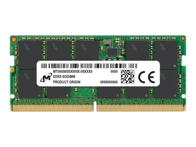 Crucial Micron - DDR5 - module - 32 GB - SO-DIMM 262-pin - 5600 MHz / PC5-44800