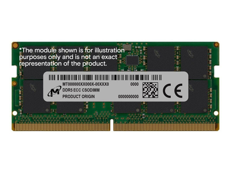 Crucial Micron - DDR5 - module - 16 GB - SO-DIMM 262-pin - 3200 MHz / PC5-51200 - clocked