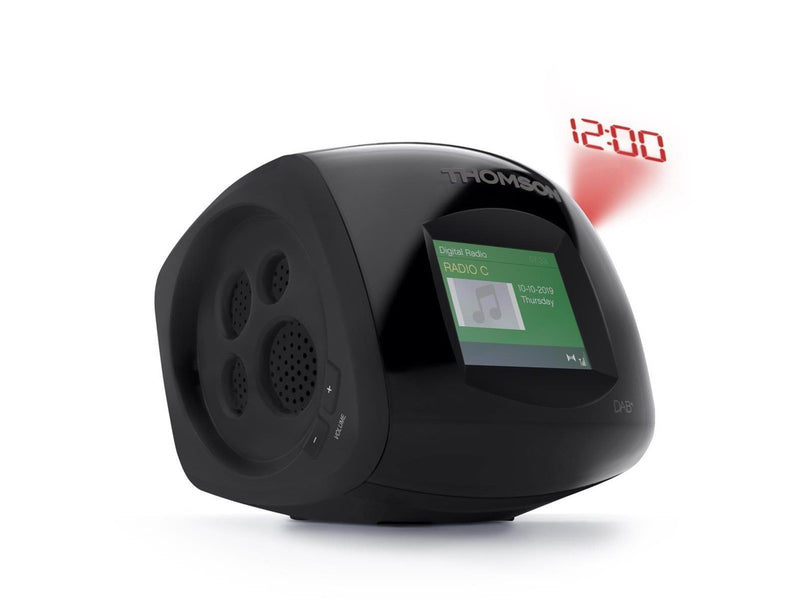 NACON Alarm Clock Radio with Projector - DAB+/FM - Mono - schwarz