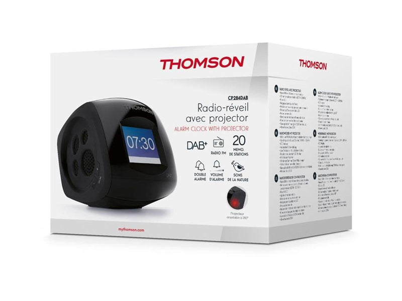 NACON Alarm Clock Radio with Projector - DAB+/FM - Mono - schwarz