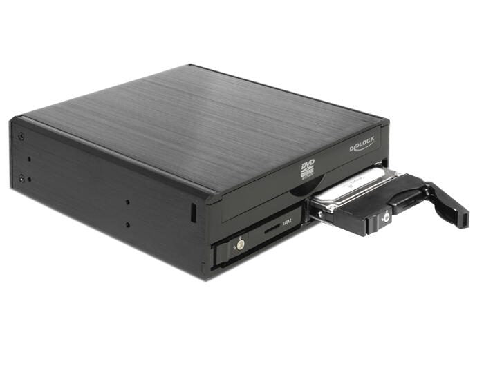 DeLOCK 5,25' Wechselrahmen für 5,25' Slim Laufwerk und 2,5' SATA HDD / SDD