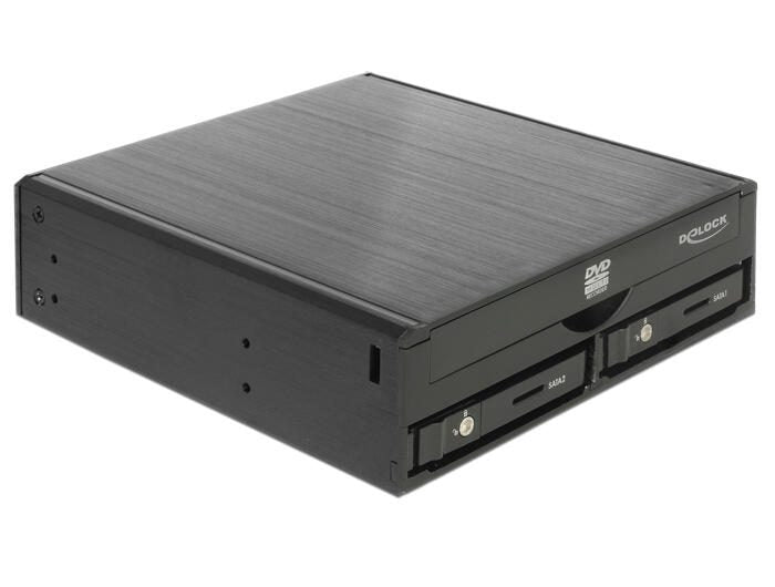 DeLOCK 5,25' Wechselrahmen für 5,25' Slim Laufwerk und 2,5' SATA HDD / SDD