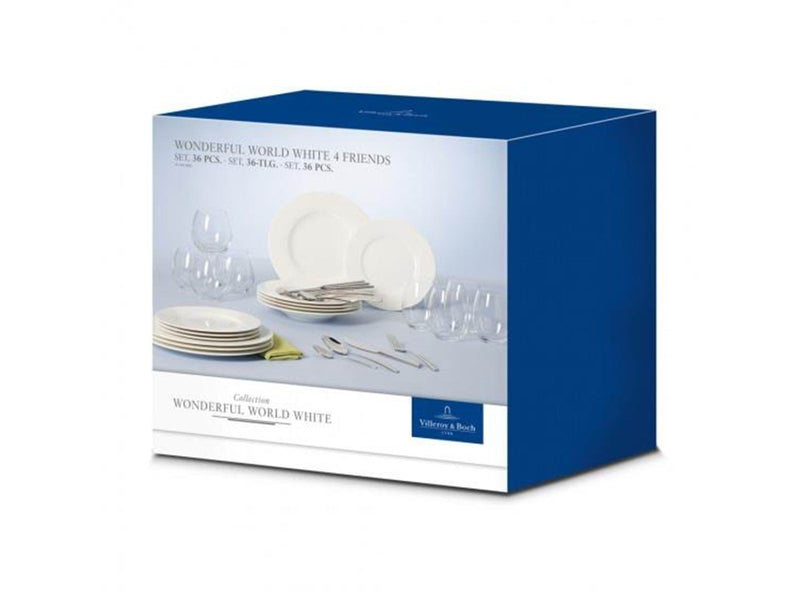 Villeroy & Boch Wonderful World White 4 Friends 36 tableware set