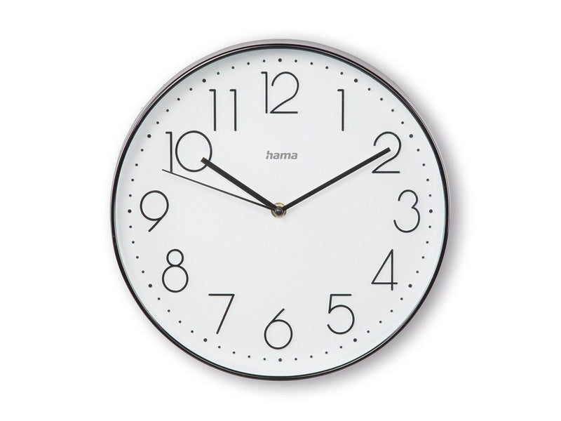 Hama Corsica Wall Clock 30 cm Black/White