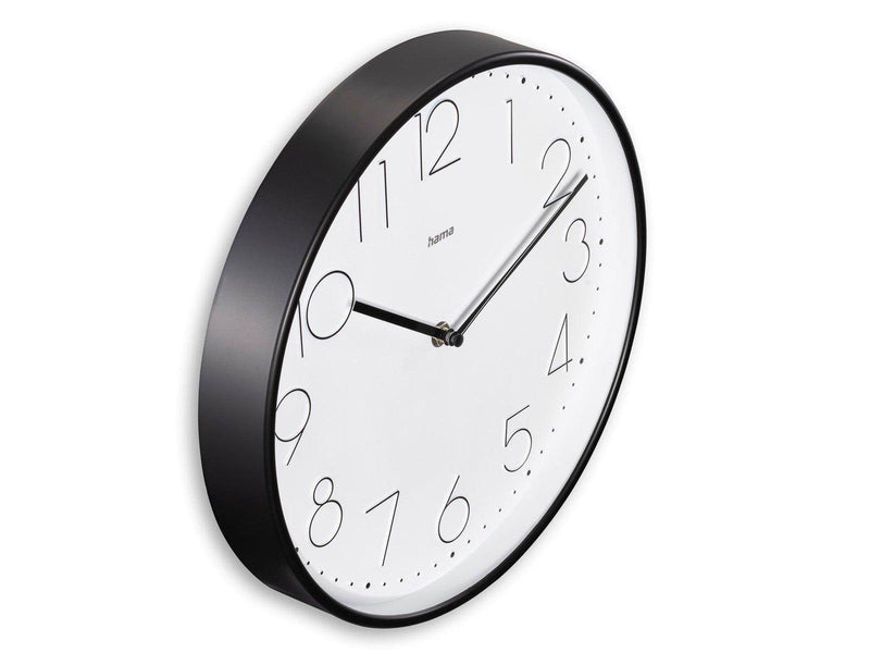 Hama Corsica Wall Clock 30 cm Black/White