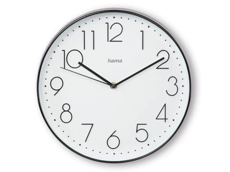 Hama Corsica Wall Clock 30 cm Black/White