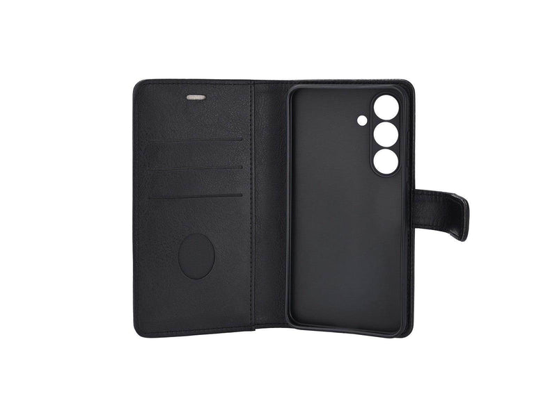 Radicover Phone Case Samsung S25 5G Flipcover Anti Radi RFID 3 Card Black PU