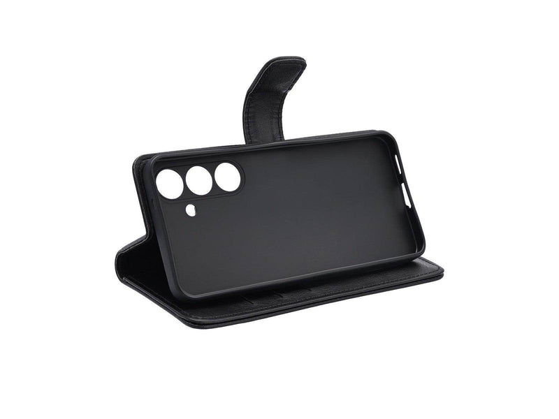 Radicover Phone Case Samsung S25 5G Flipcover Anti Radi RFID 3 Card Black PU
