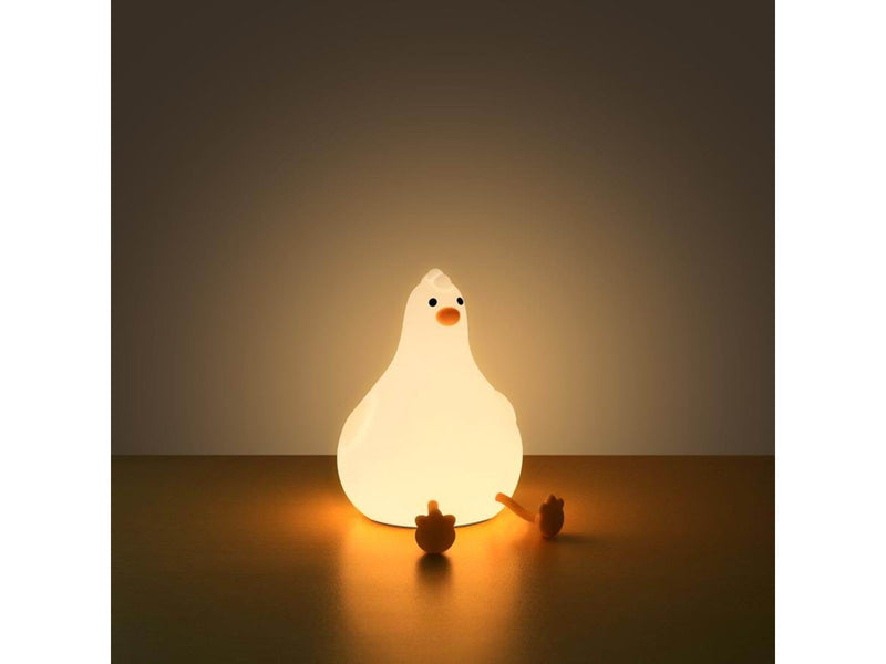 Lippa Chicken night light in warm white with touch rechargeable battery and timer