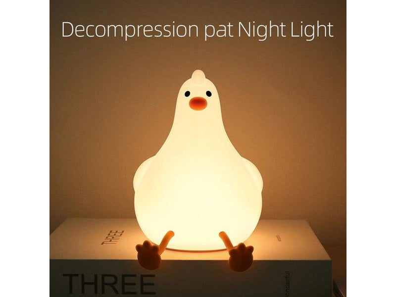 Lippa Chicken night light in warm white with touch rechargeable battery and timer