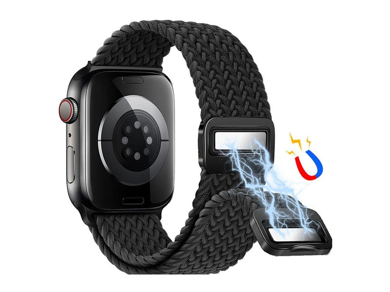 Lippa Apple Watch Nylon Strap incl. Magnetic Lock 42/44/45/46/49 mm - Black